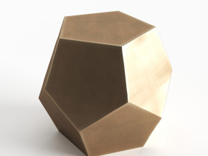 west elm gem cut side table 3D 모델