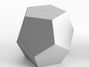 west elm gem cut side table 3D 模型