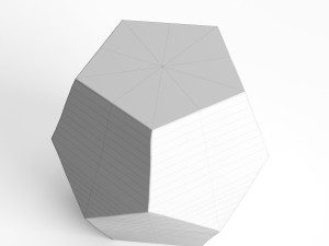 west elm gem cut side table 3D 模型