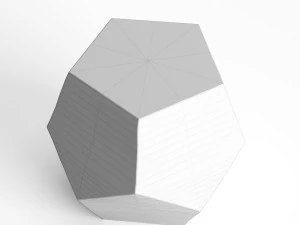 west elm gem cut side table 3D Model