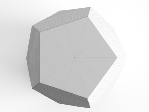 west elm gem cut side table 3D 模型