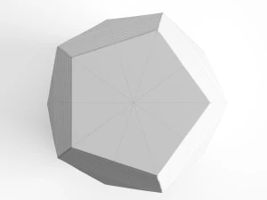 west elm gem cut side table 3D Model