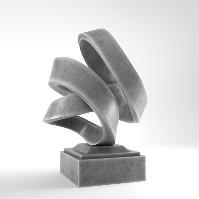modern decorative abstract stone art sculpture 13 3D Model .c4d .max .obj .3ds .fbx .stl .blend 