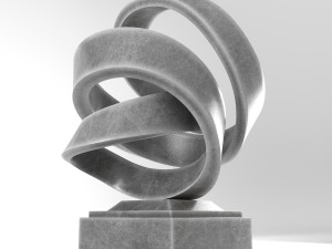 modern decorative abstract stone art sculpture 13 3D Model