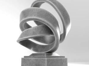 modern decorative abstract stone art sculpture 13 3D Model
