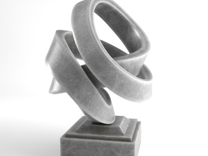 modern decorative abstract stone art sculpture 13 3D Model