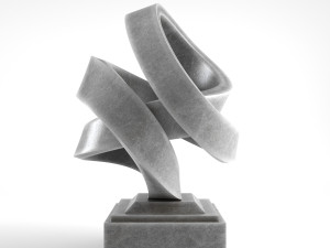 modern decorative abstract stone art sculpture 13 3D Model
