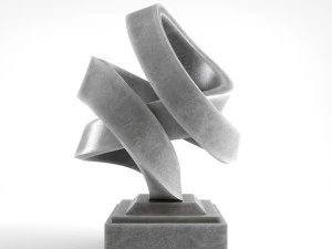 modern decorative abstract stone art sculpture 13 3D Model