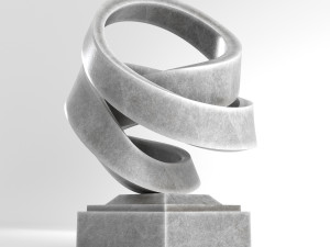 modern decorative abstract stone art sculpture 13 3D Model