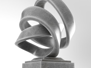 modern decorative abstract stone art sculpture 13 3D Model