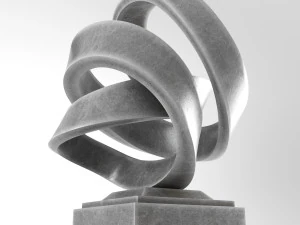 modern decorative abstract stone art sculpture 13 3D Model