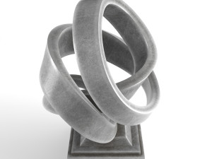 modern decorative abstract stone art sculpture 13 3D Model