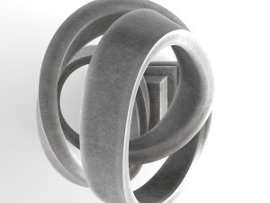 modern decorative abstract stone art sculpture 13 3D Model