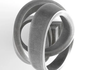 modern decorative abstract stone art sculpture 13 3D Model