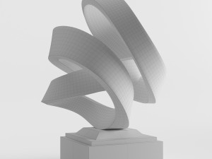 modern decorative abstract stone art sculpture 13 3D Model