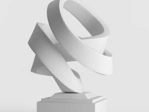 modern decorative abstract stone art sculpture 13 3D Model