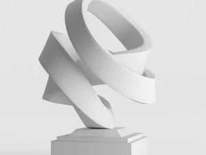 modern decorative abstract stone art sculpture 13 3D Model