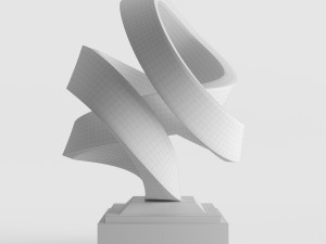 modern decorative abstract stone art sculpture 13 3D Model