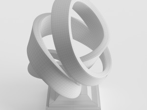 modern decorative abstract stone art sculpture 13 3D Model