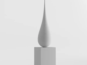 modern decorative abstract stone art sculpture 11 3D Model