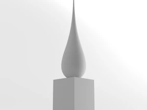 modern decorative abstract stone art sculpture 11 3D Model
