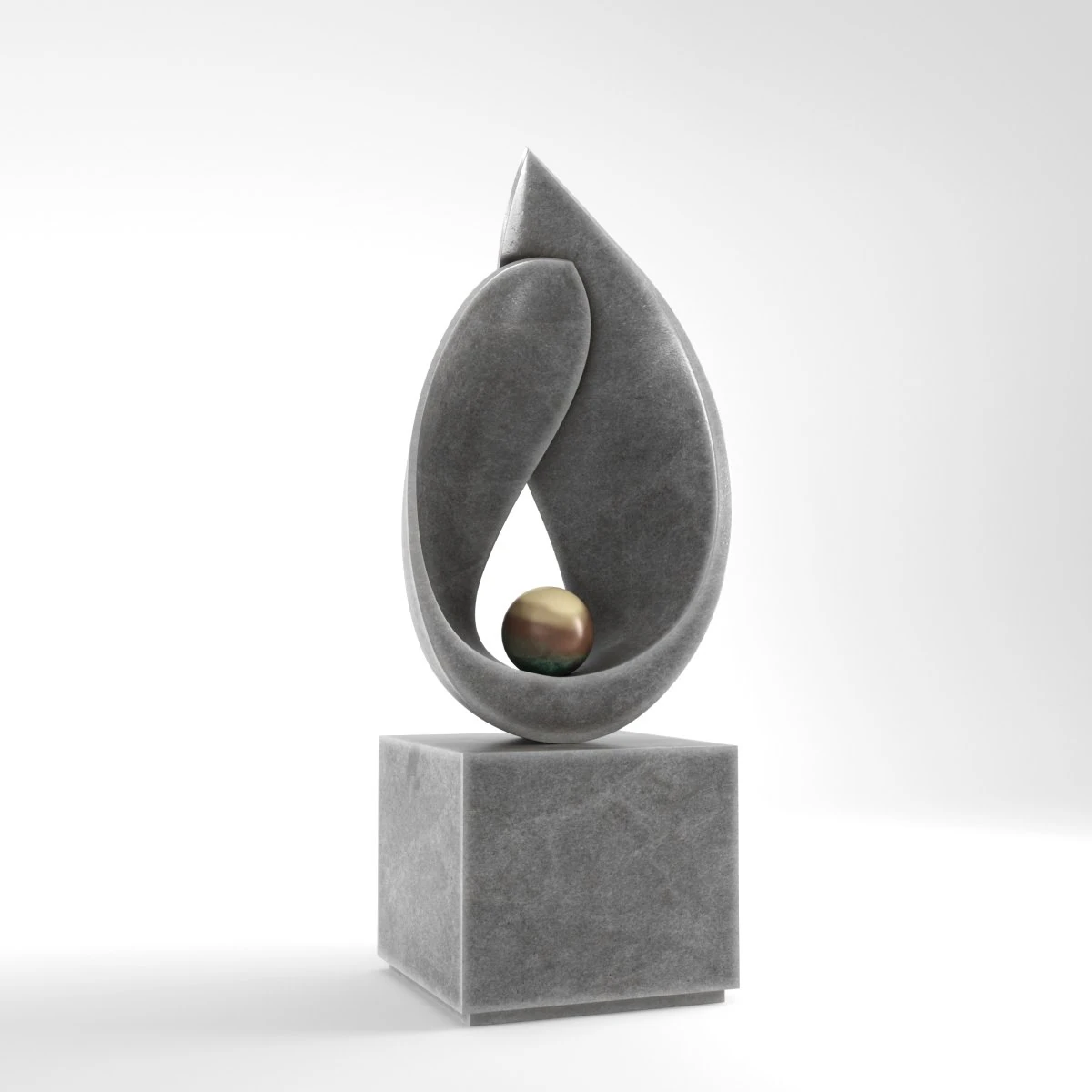 modern decorative abstract stone art sculpture 10 3D Model .c4d .max .obj .3ds .fbx .stl .blend
