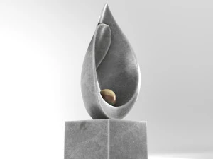 modern decorative abstract stone art sculpture 10 3D Model