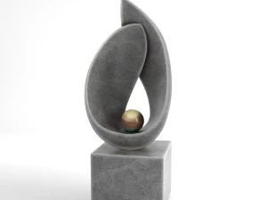 modern decorative abstract stone art sculpture 10 3D Model