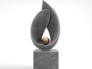 modern decorative abstract stone art sculpture 10 3D मॉडल