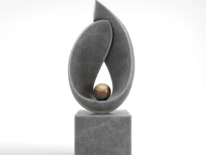 modern decorative abstract stone art sculpture 10 3D Model