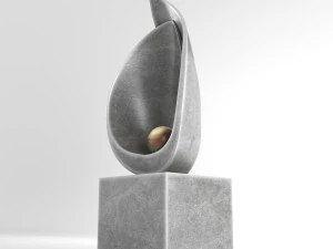 modern decorative abstract stone art sculpture 10 3D Model