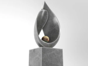 modern decorative abstract stone art sculpture 10 3D Model