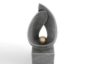 modern decorative abstract stone art sculpture 10 3D Model