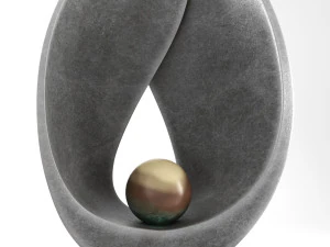 modern decorative abstract stone art sculpture 10 3D Model