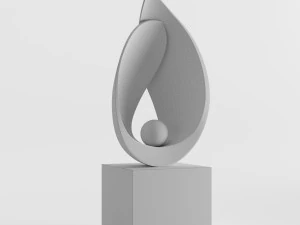 modern decorative abstract stone art sculpture 10 3D Model