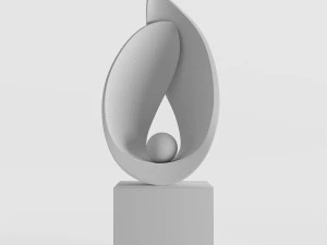 modern decorative abstract stone art sculpture 10 3D Model