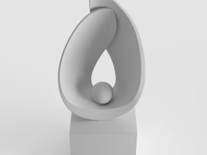 modern decorative abstract stone art sculpture 10 3D Model