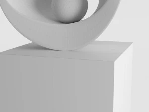 modern decorative abstract stone art sculpture 10 3D Model