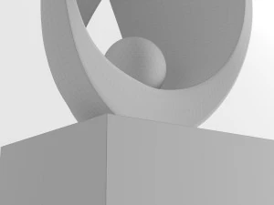 modern decorative abstract stone art sculpture 10 3D Model