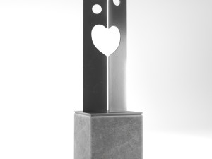 modern decorative abstract metal art sculpture 03 3D 모델