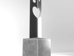 modern decorative abstract metal art sculpture 03 3D Model