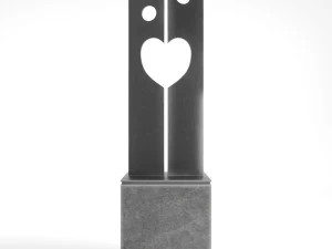 modern decorative abstract metal art sculpture 03 3D Model