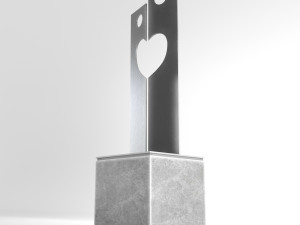 modern decorative abstract metal art sculpture 03 3D-Modell