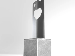 modern decorative abstract metal art sculpture 03 3D Model