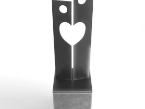 modern decorative abstract metal art sculpture 03 3D Model