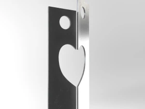 modern decorative abstract metal art sculpture 03 3D Model