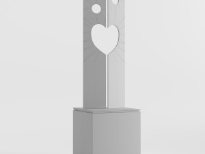 modern decorative abstract metal art sculpture 03 3D-Modell