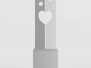 modern decorative abstract metal art sculpture 03 3D Model