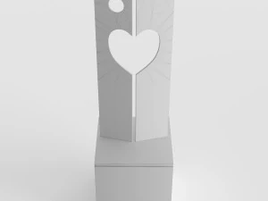 modern decorative abstract metal art sculpture 03 3D Model