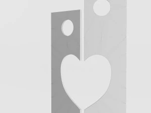modern decorative abstract metal art sculpture 03 3D Model